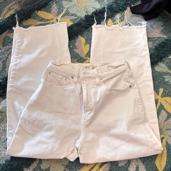 Madewell The Perfect Vintage Wide Leg Crop White Jean 26 - Picture 1 of 3
